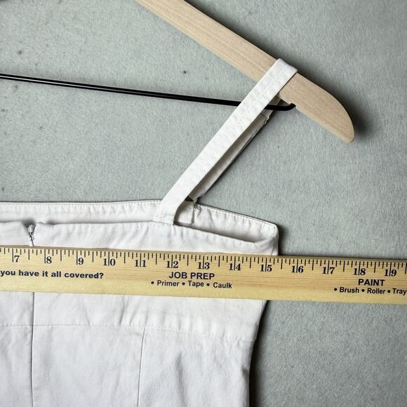 Theory Mini Ivory White Dress Spaghetti Straps Sundress Size 6 - Picture 8 of 10